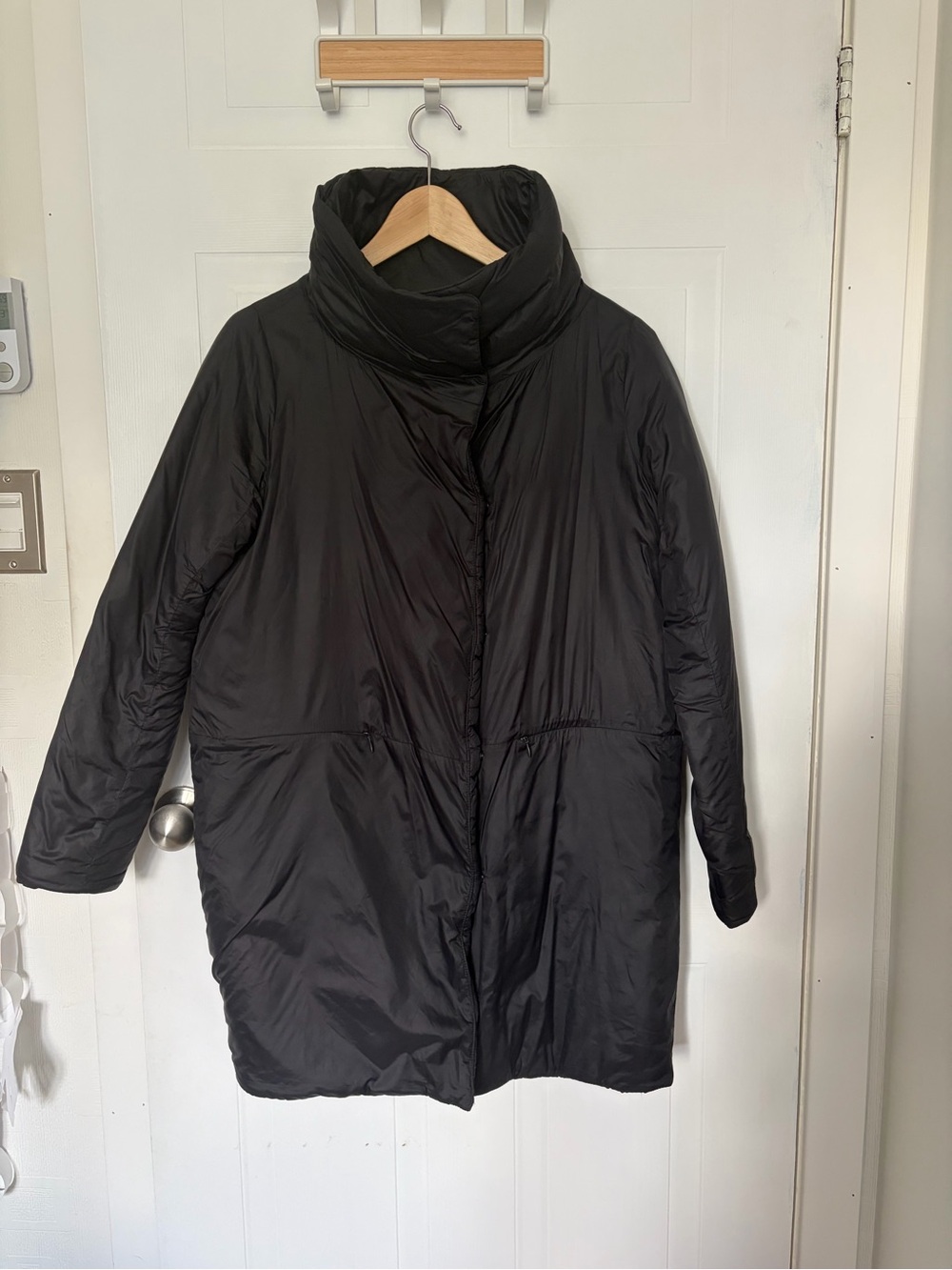 Eileen Fisher Eggshell Coat with High Collar